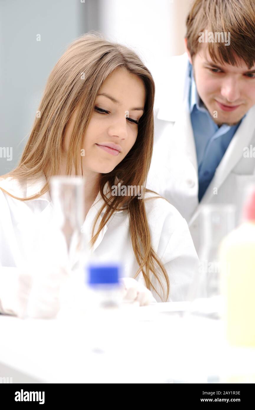 Inside the modern lab of university hospital Stock Photo