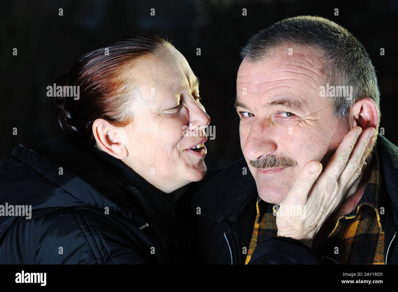 Senior man and woman Stock Photo