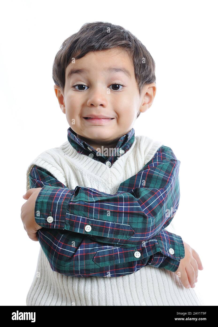 Little positive kid with nice clothes Stock Photo - Alamy