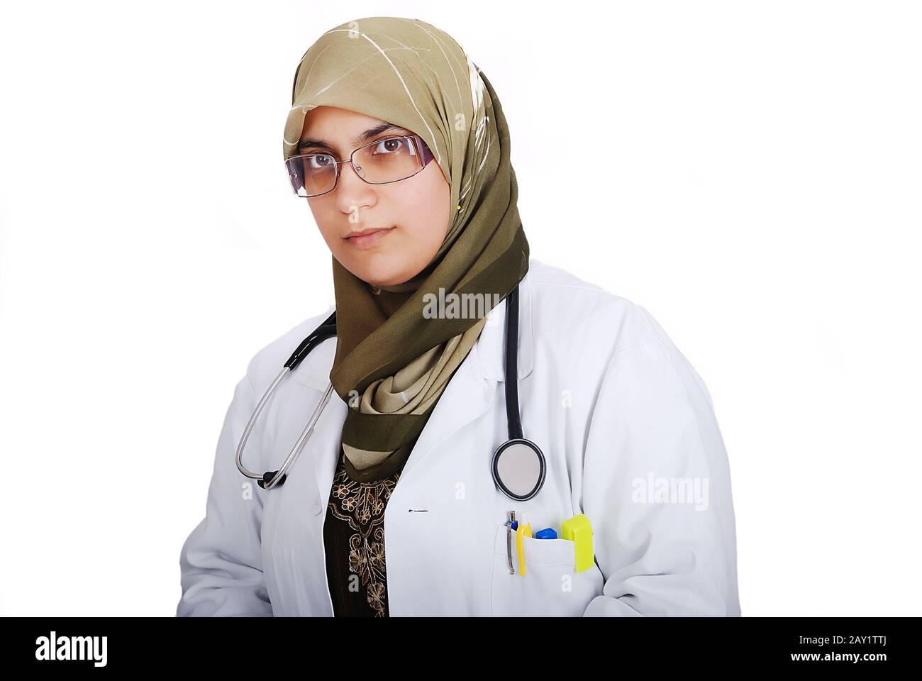 Young female muslim doctor Stock Photo