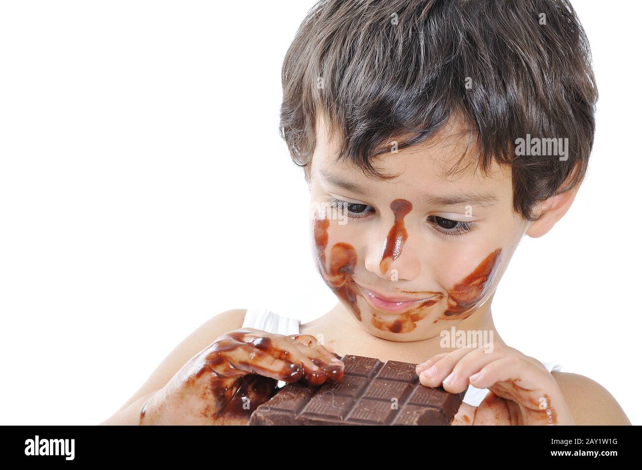 Kid chocolate hands hires stock photography and images Alamy