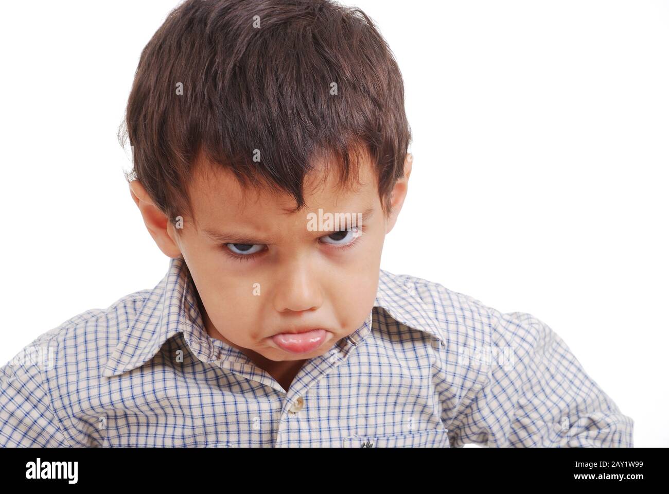 Very very angry kid Stock Photo