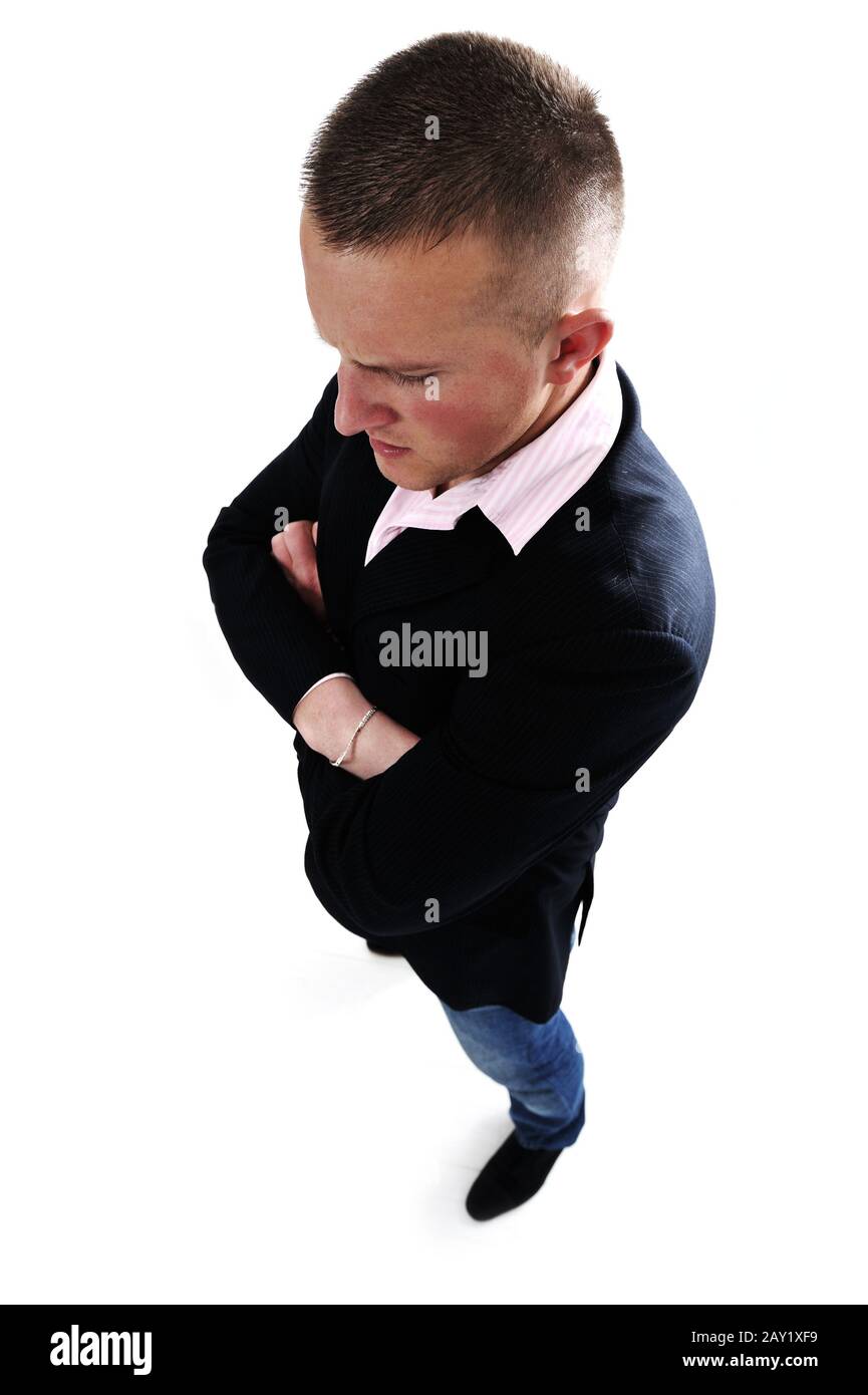 Man wearing office business suit Cut Out Stock Images & Pictures - Alamy