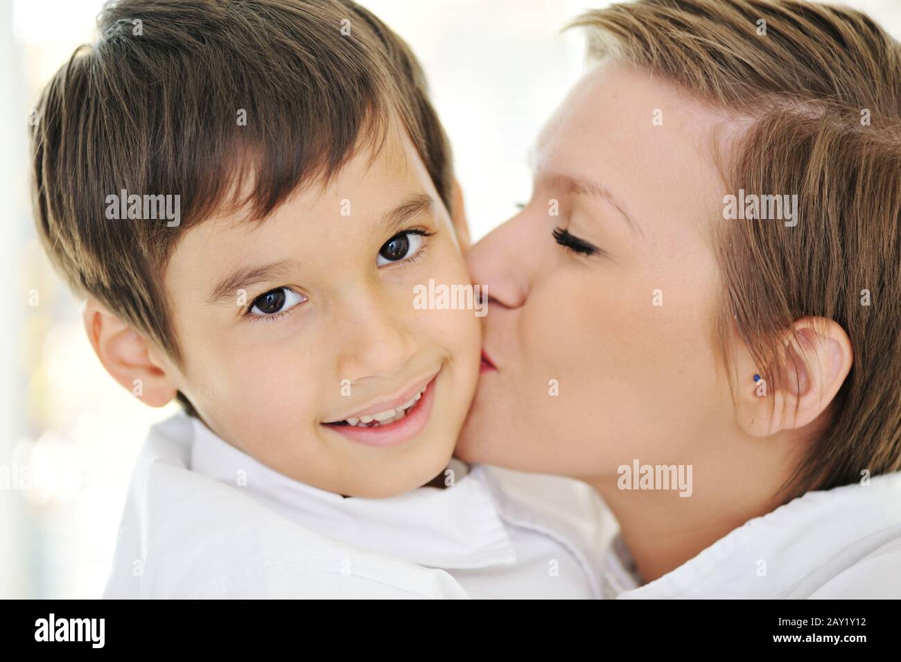 Mother and son Stock Photo Alamy