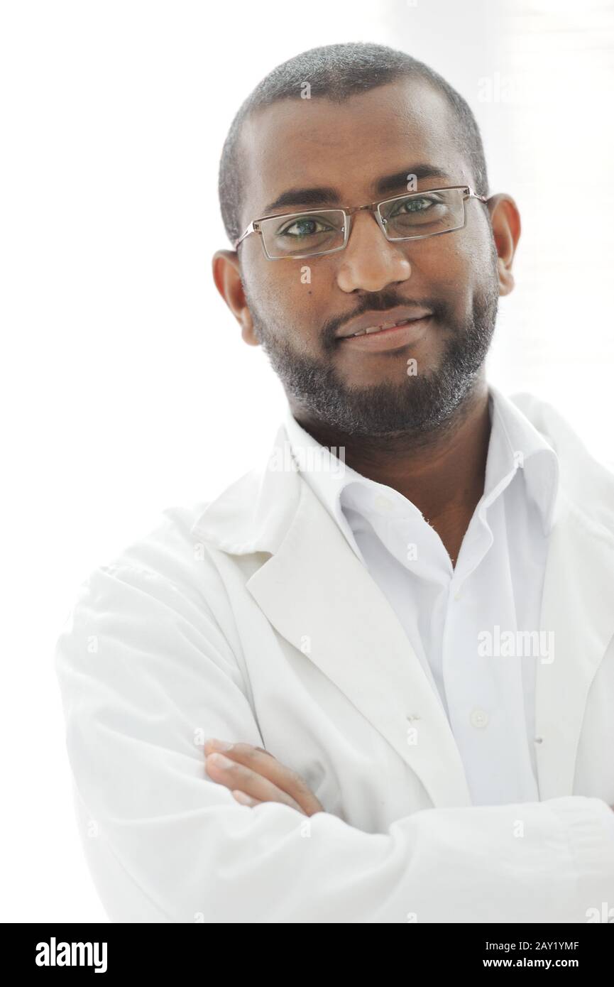 Happy successul African man Stock Photo