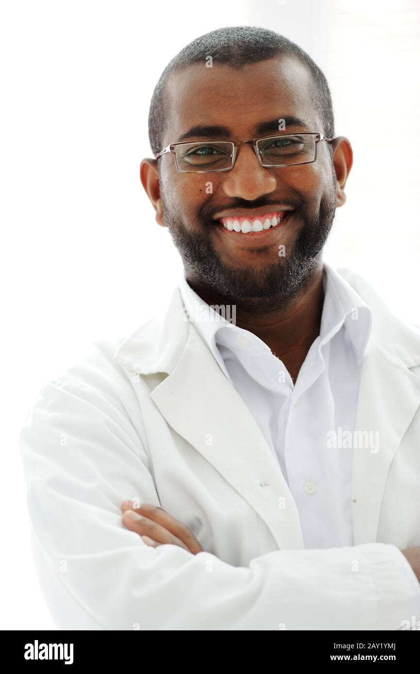 Happy successul African man Stock Photo