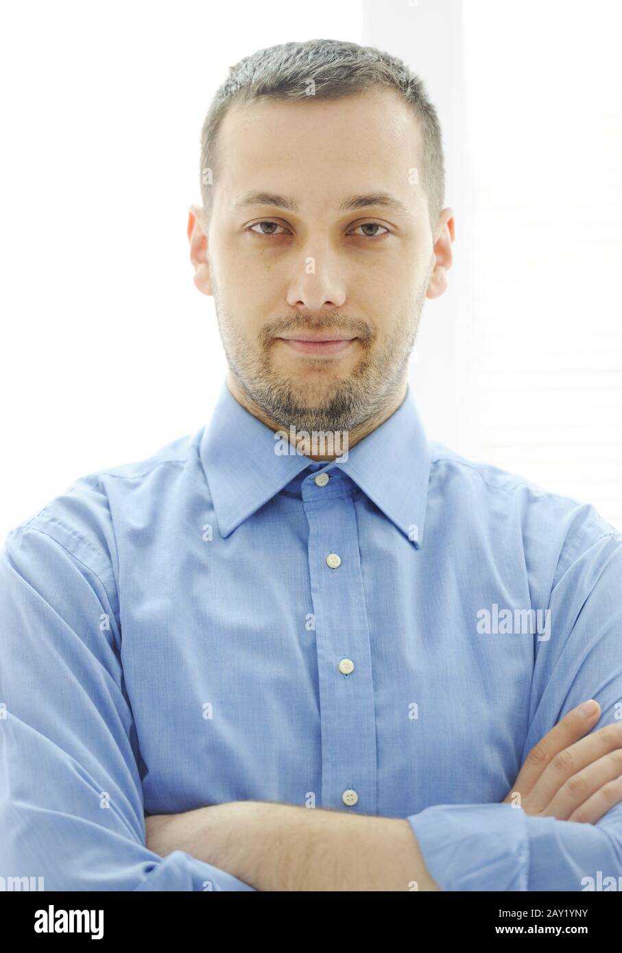 Portrait happy young model hi-res stock photography and images - Alamy