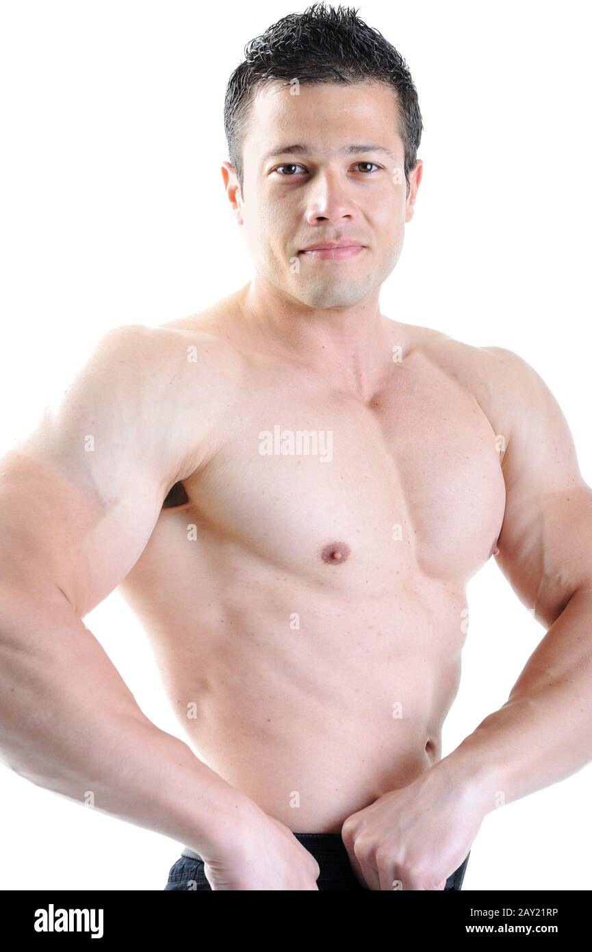 Perfect Built Male The Perfect male body - Awesome bodybuilder posing Stock Photo - Alamy