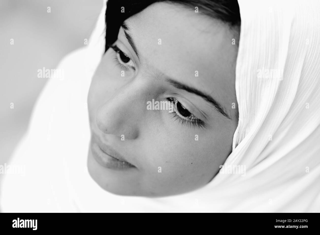 Portrait of a Muslim Arabic girl Stock Photo