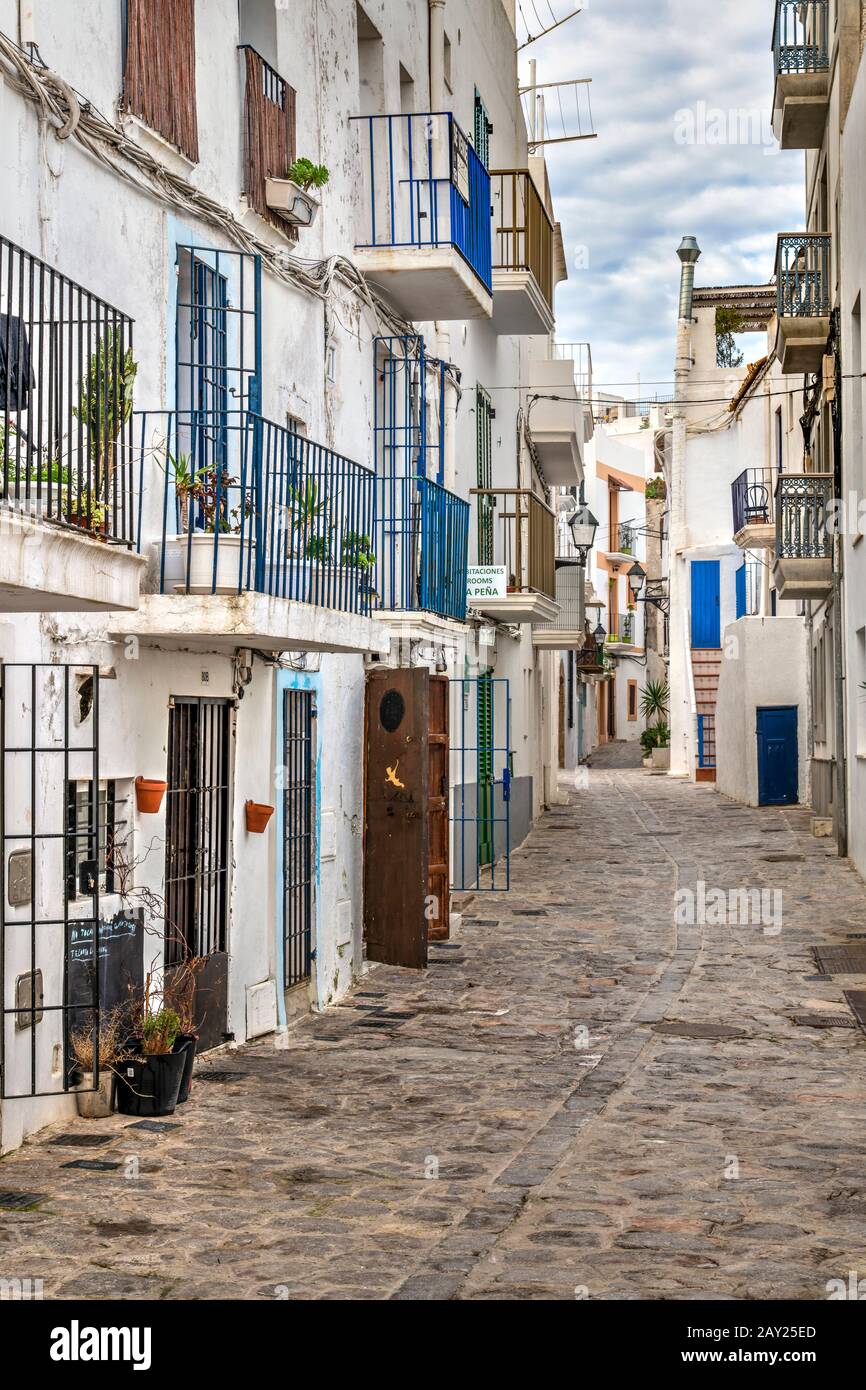Dalt Vila old town, Ibiza, Balearic Islands, Spain Stock Photo