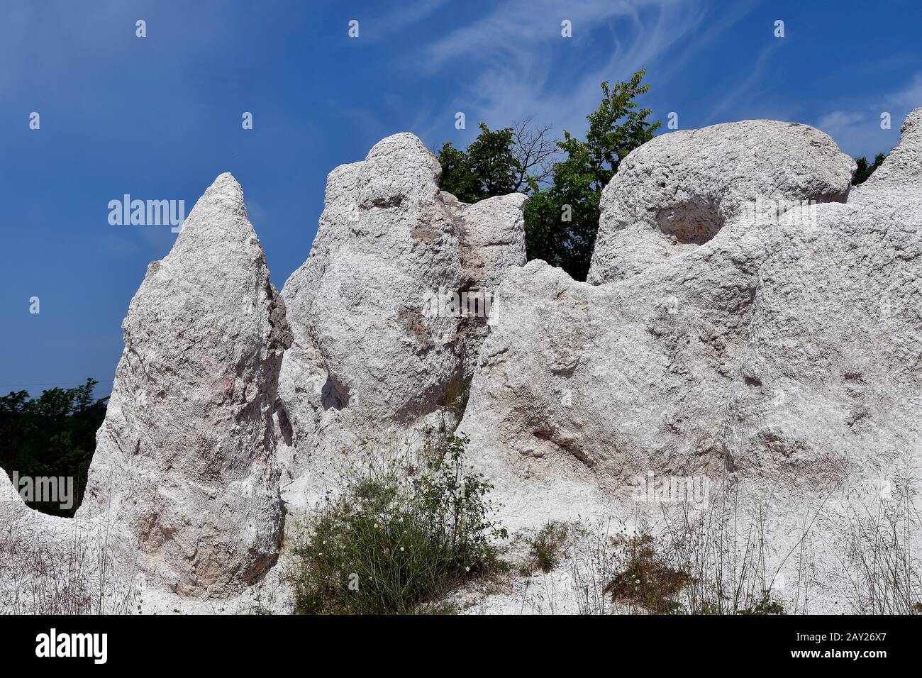 Bulgaria, rock formation named the Stone Wedding aka Petrified Wedding, a natural phenomenon in Zimzelen village Stock Photo