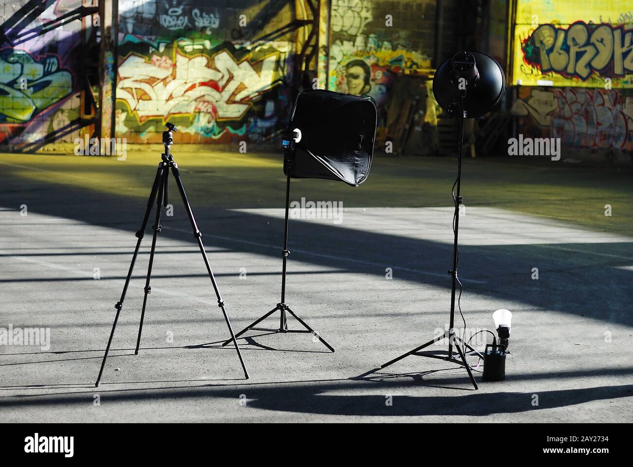 Photography setup with some equipment Stock Photo - Alamy