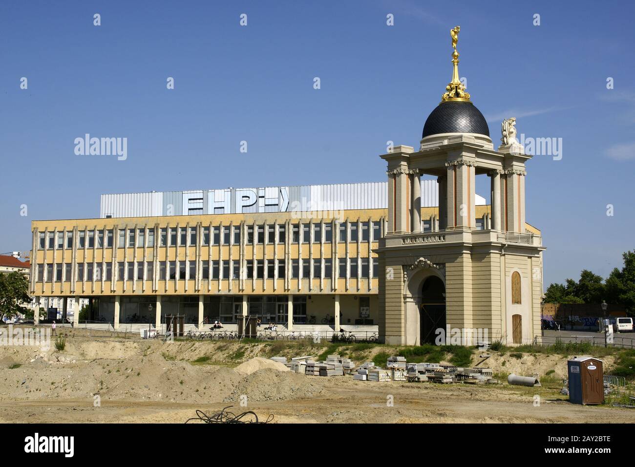 Church St. Nikolai in Potsdam, building lot 2009, Stock Photo