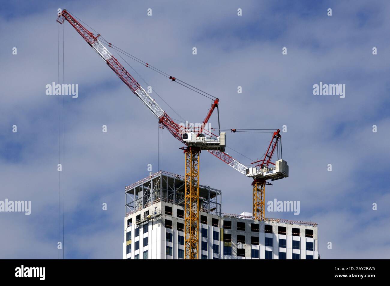 Maastoren-building site in Rotterdam, Kop van Zuid Stock Photo