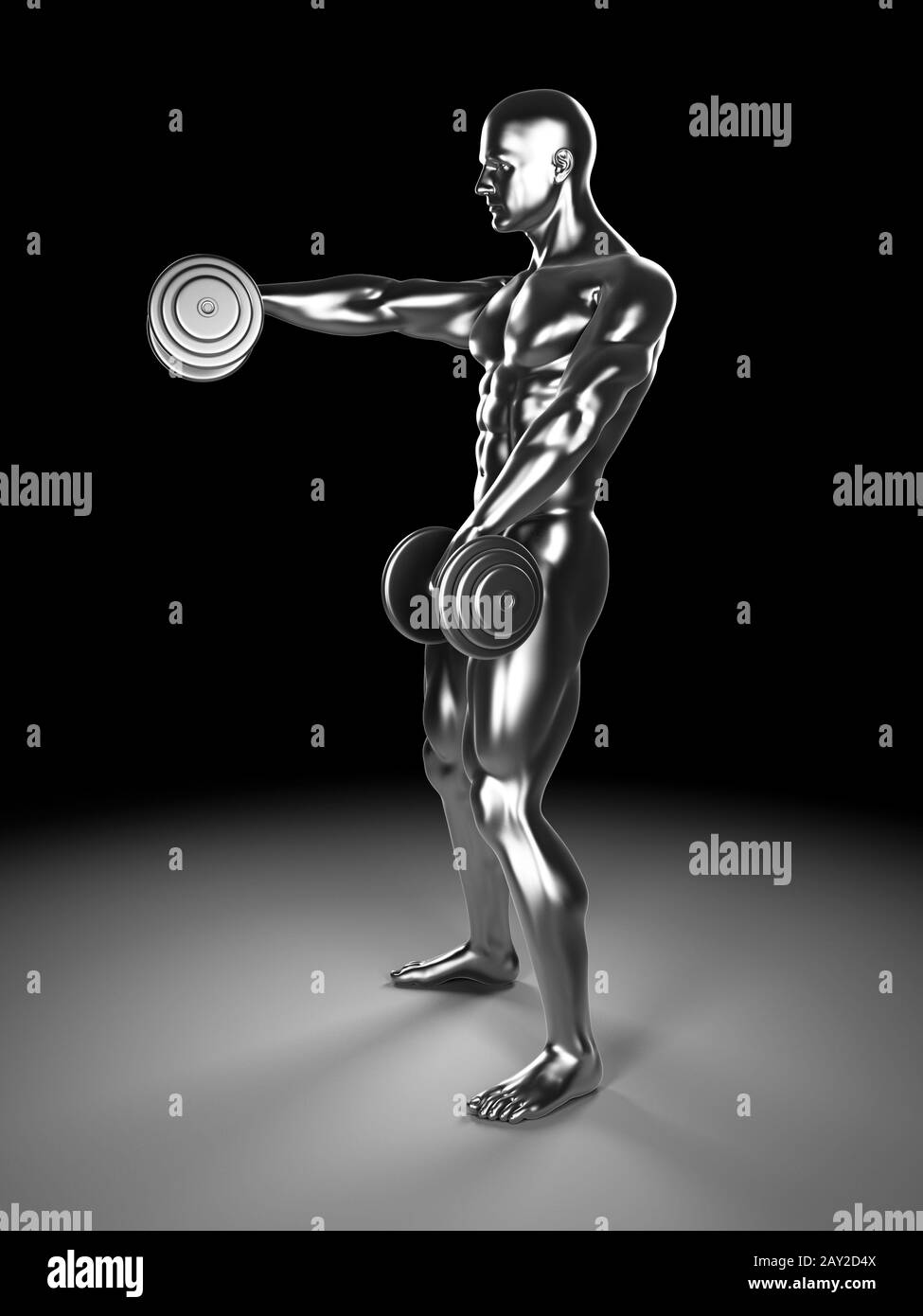 Shoulder muscles anatomy Black and White Stock Photos & Images - Alamy