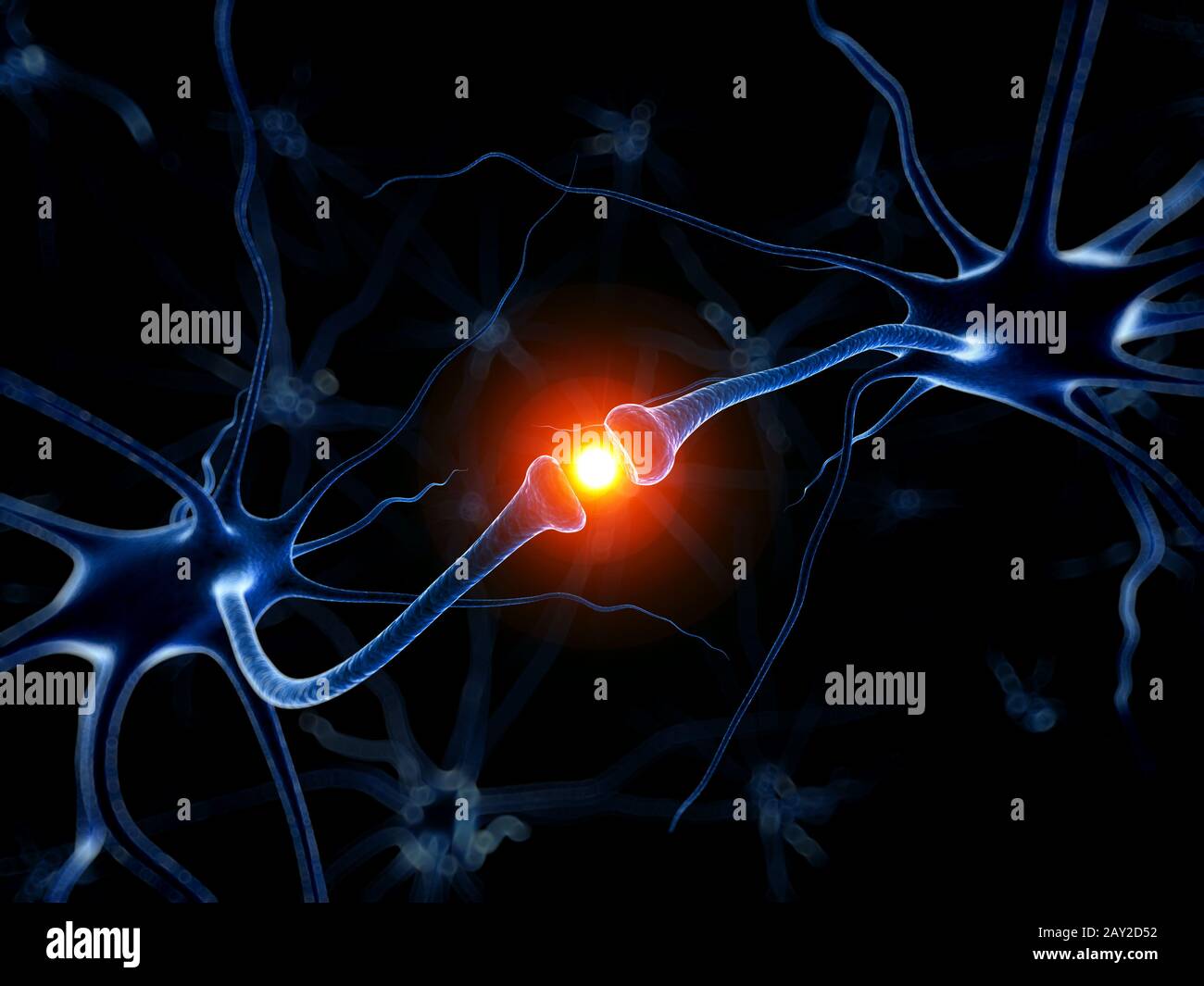 3d rendered medical illustration - active neurone Stock Photo - Alamy