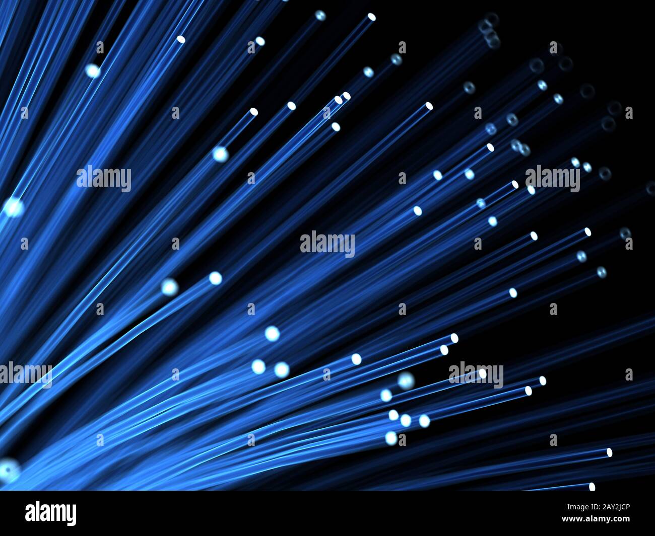 fibre optics 3d rendering Stock Photo - Alamy