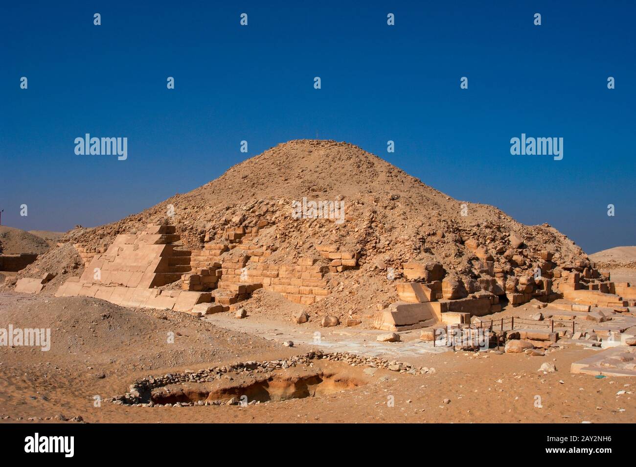 Egypt. Pyramid of Unas. Smoothsided pyramid built in the 24th century