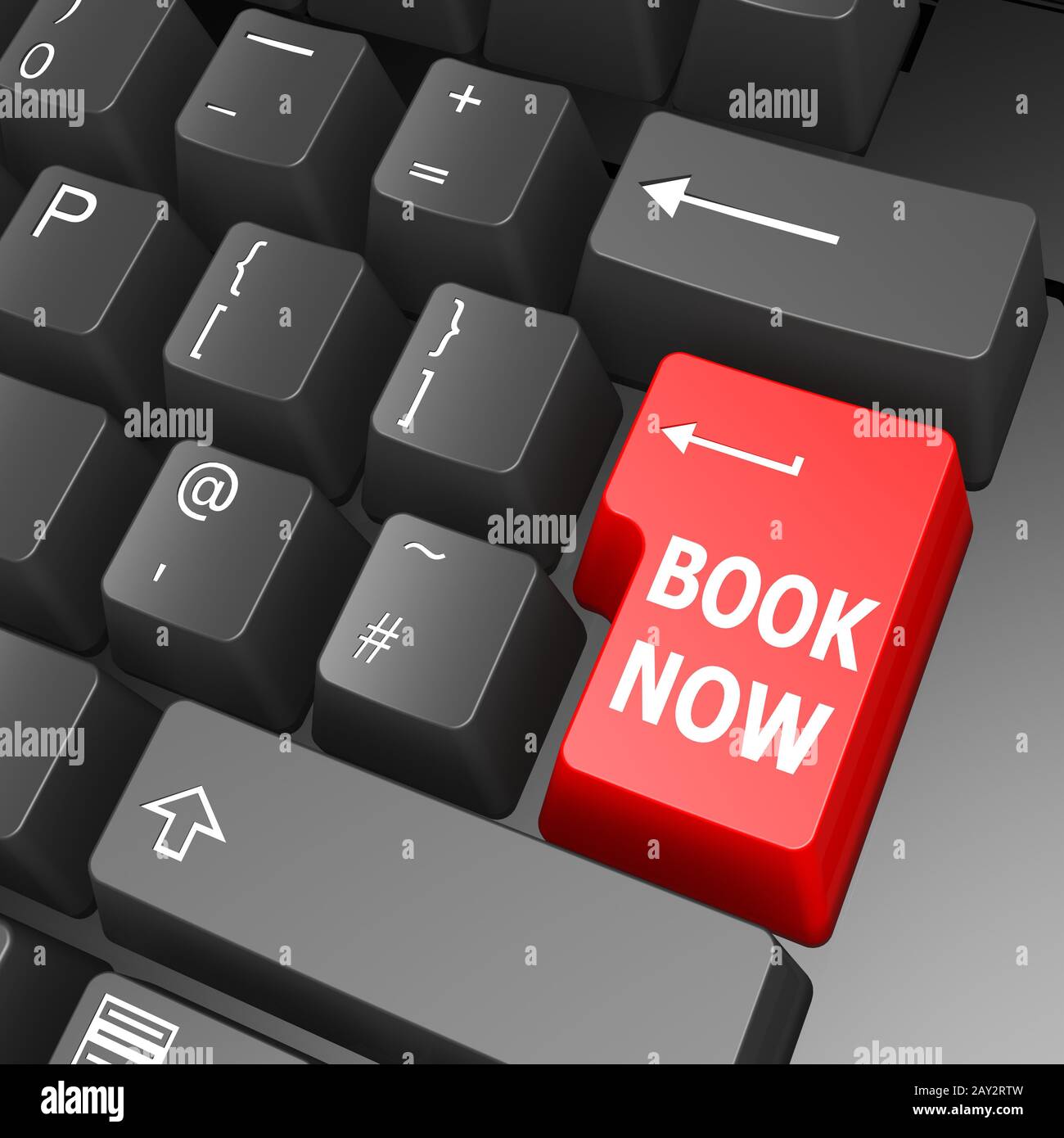 Book now key on computer keyboard Stock Photo