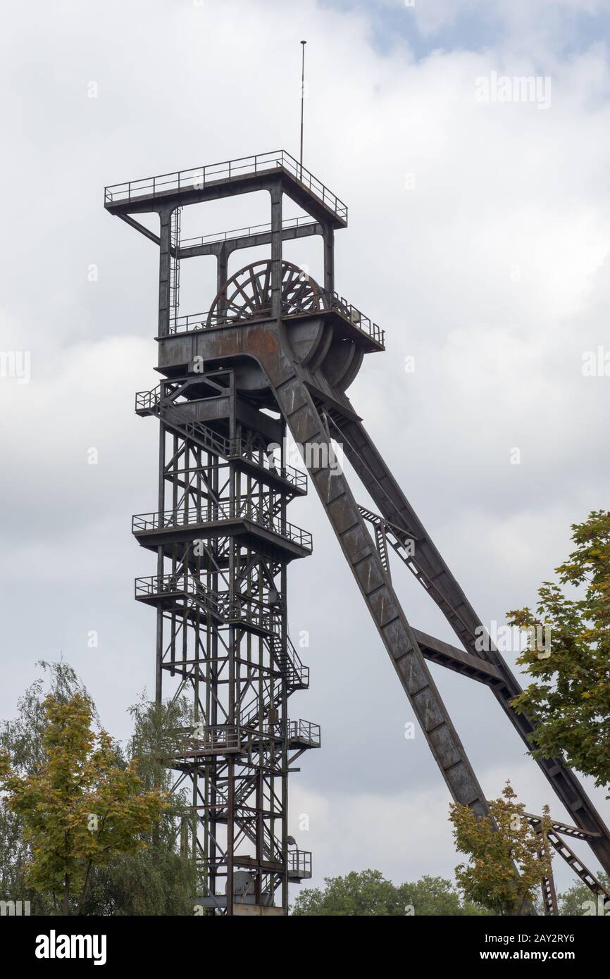 Headgear core 5 of the coal mine Radpod in Hamm, G Stock Photo