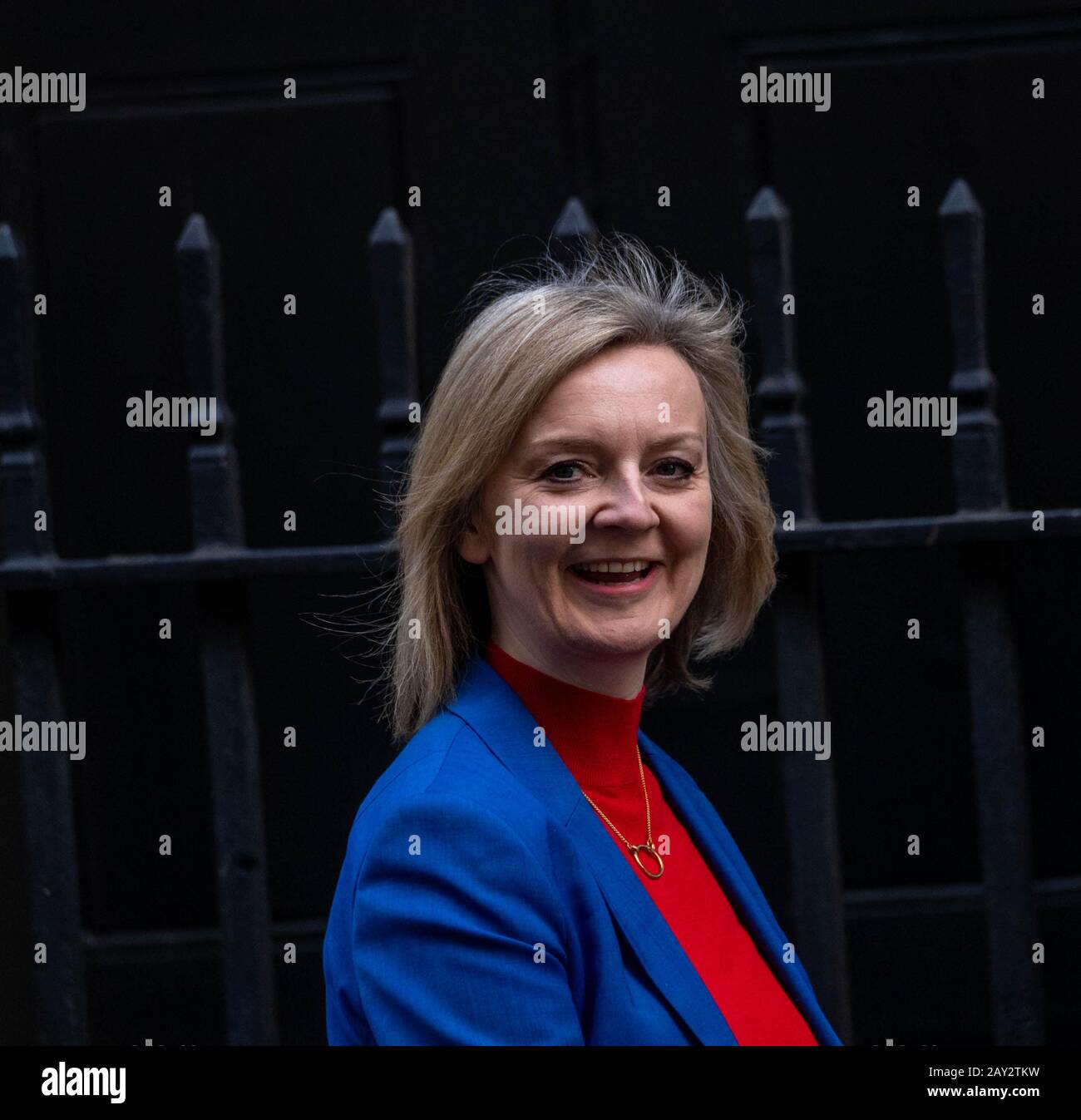 London Uk 14th Feb 2020 Elizabeth Truss Mp Pc International Trade Secretary Arrives At A 7920