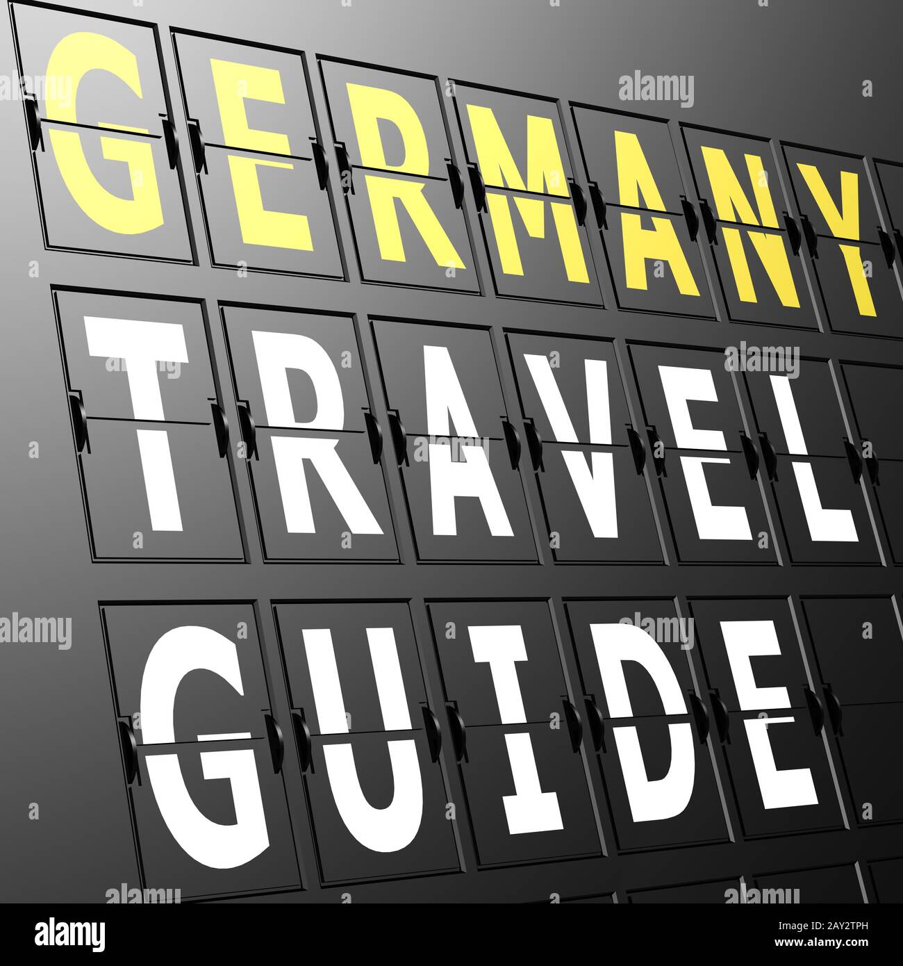 Airport display Germany travel guide Stock Photo