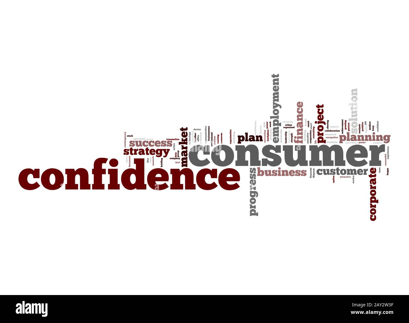Consumer confidence word cloud Stock Photo