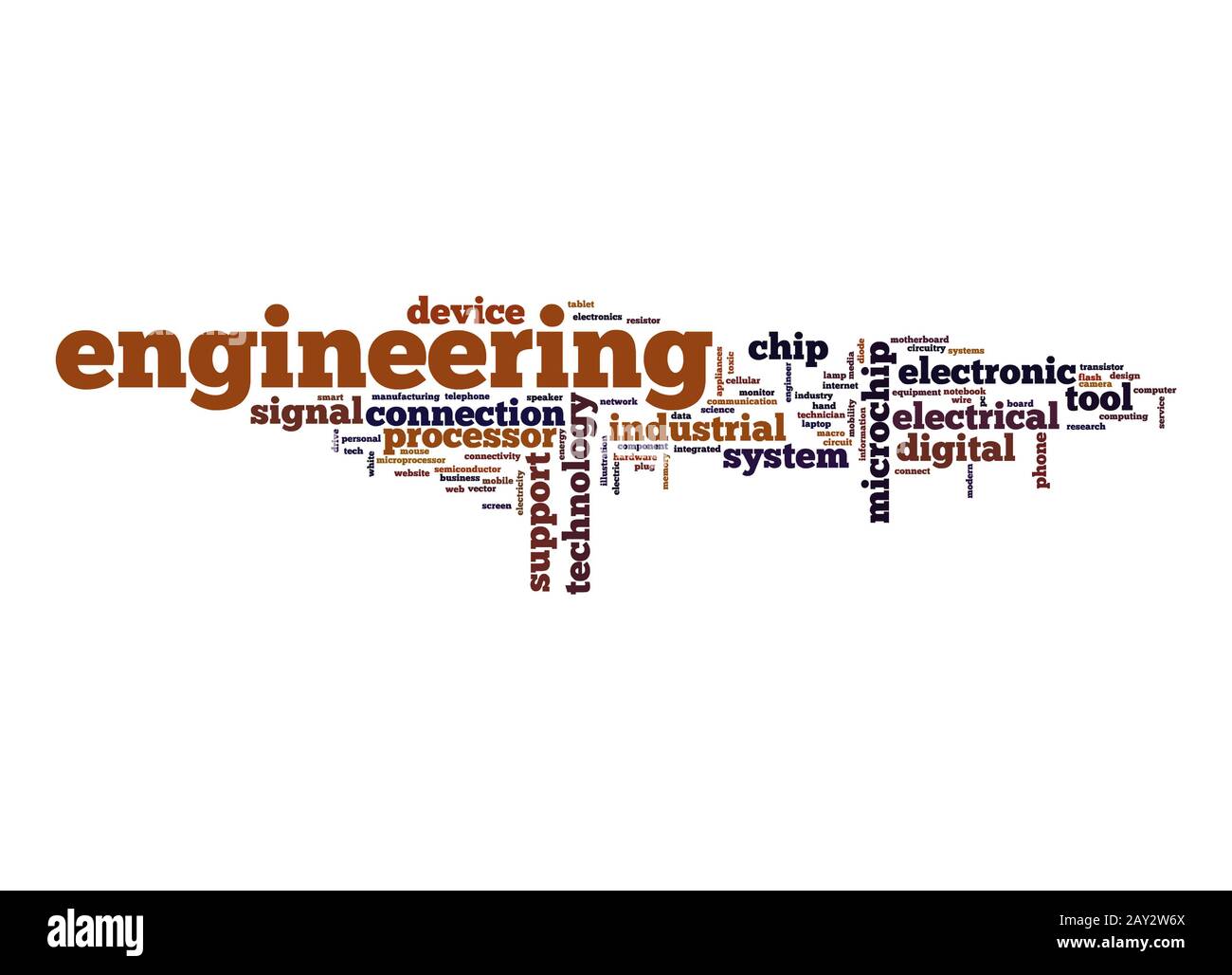 Engineering word cloud Stock Photo