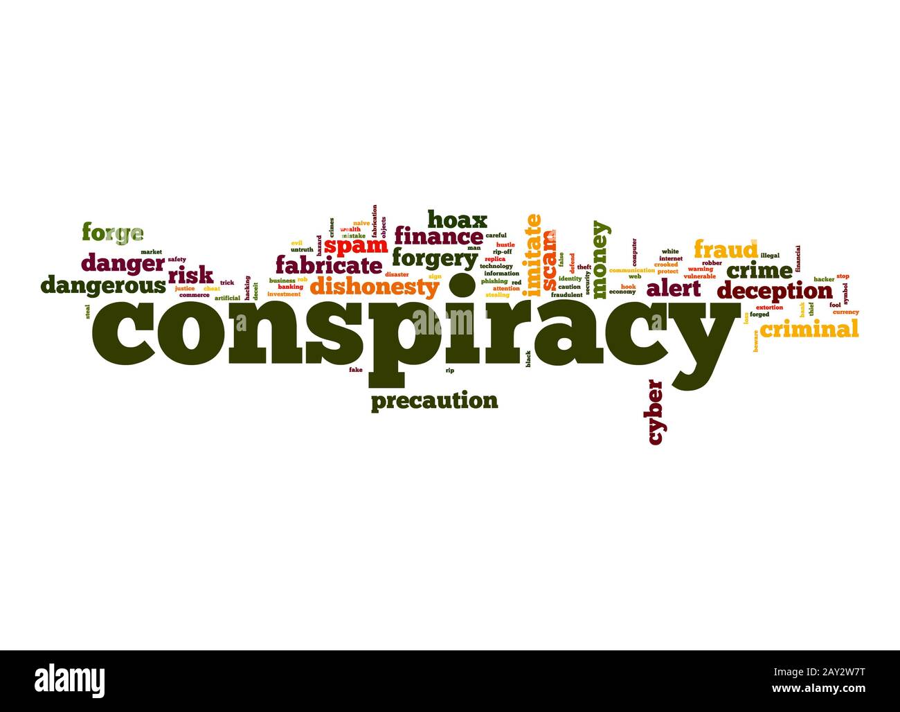 Conspiracy word cloud Stock Photo - Alamy