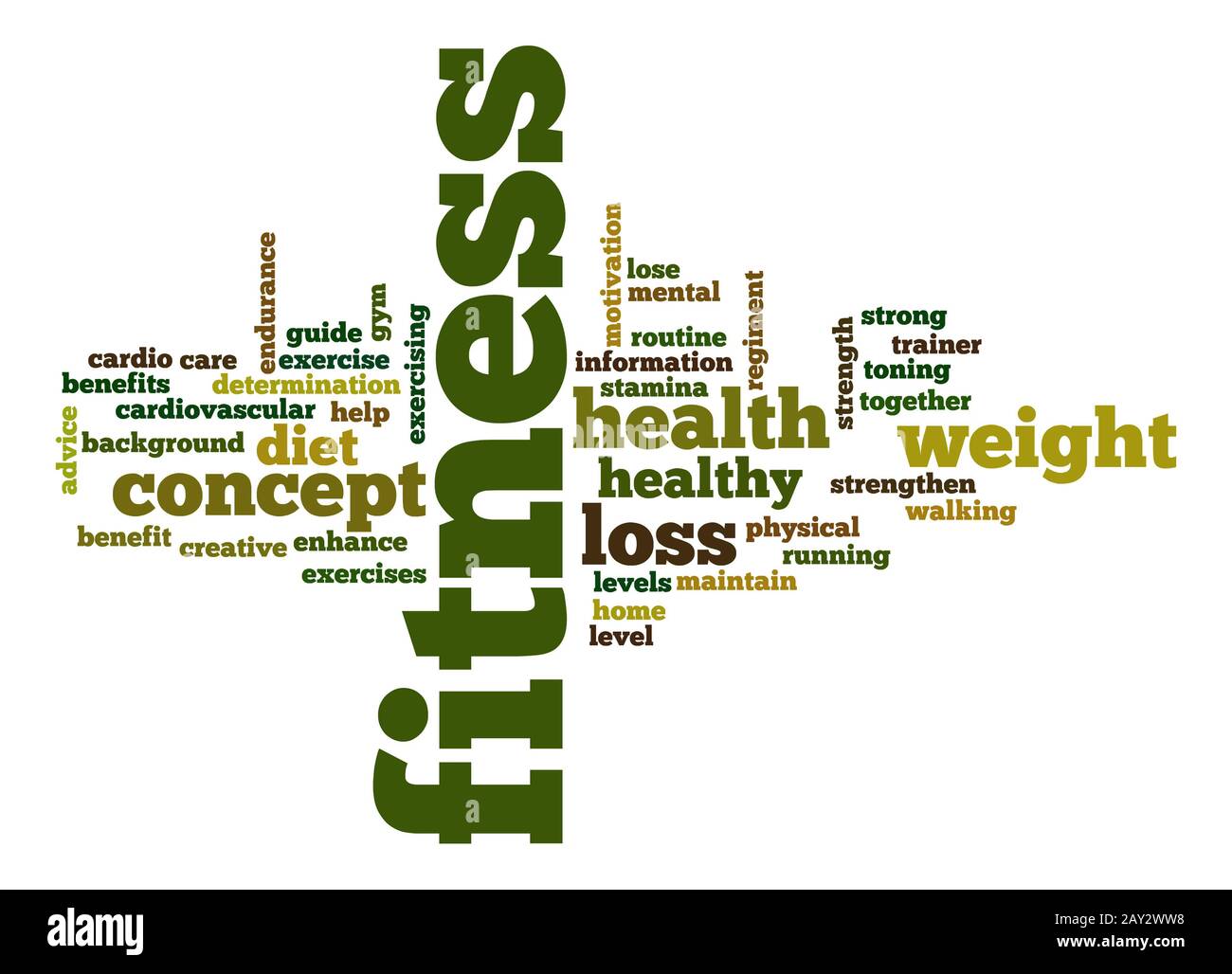 Fitness word cloud Stock Photo