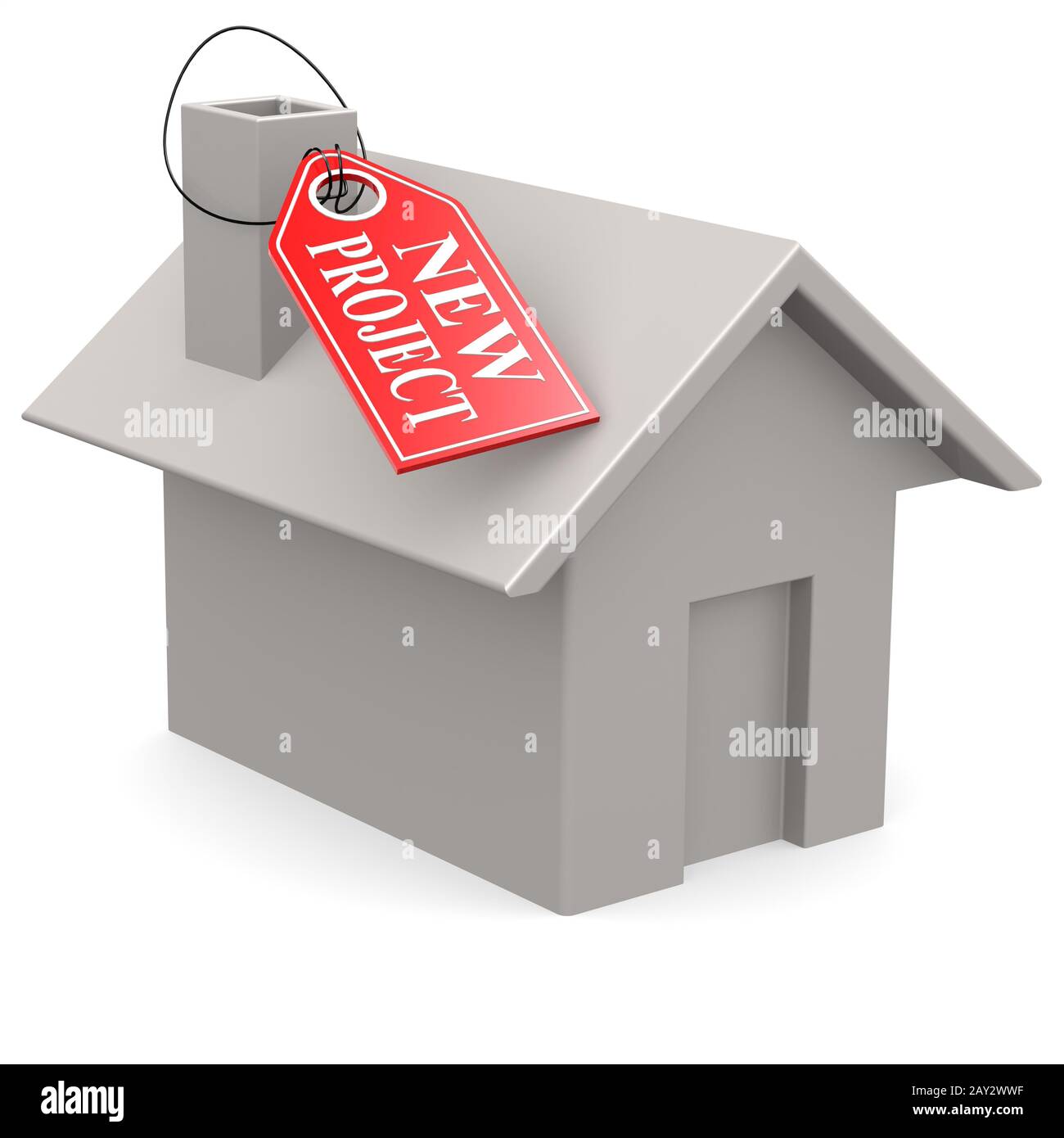 House new project label Stock Photo