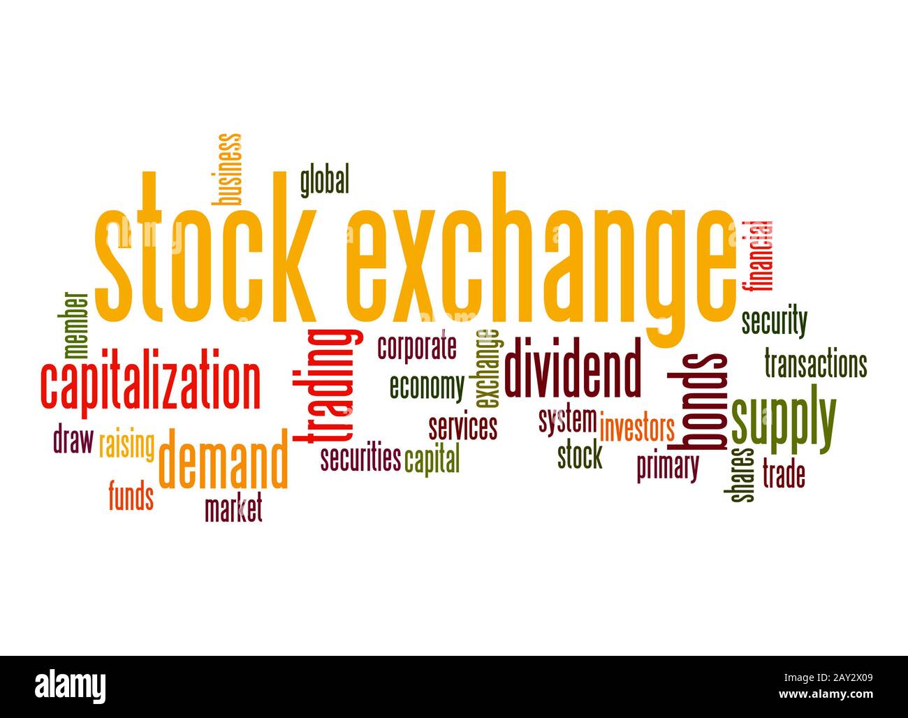 Stock exchange word cloud Stock Photo Alamy