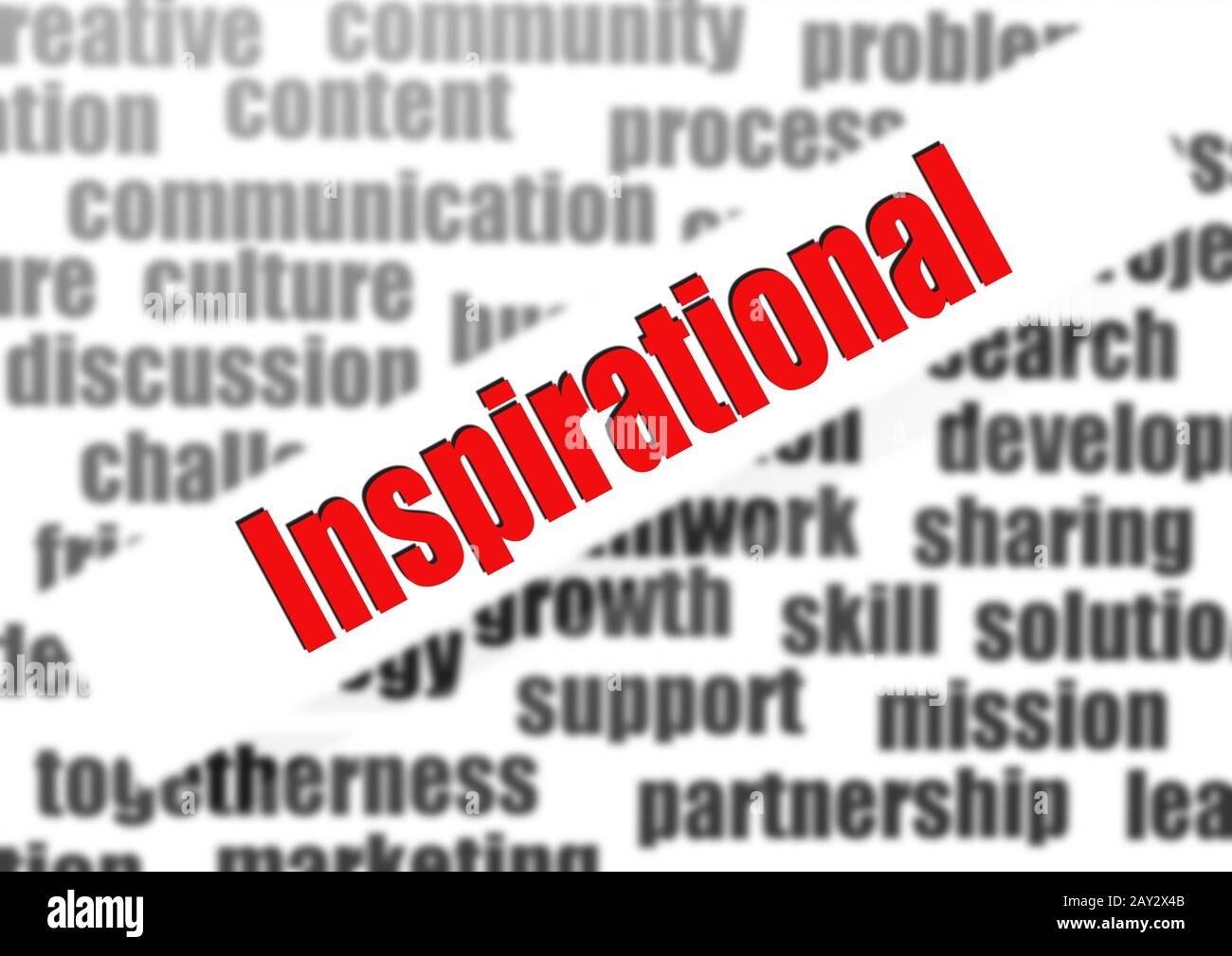 Inspirational word cloud Stock Photo - Alamy