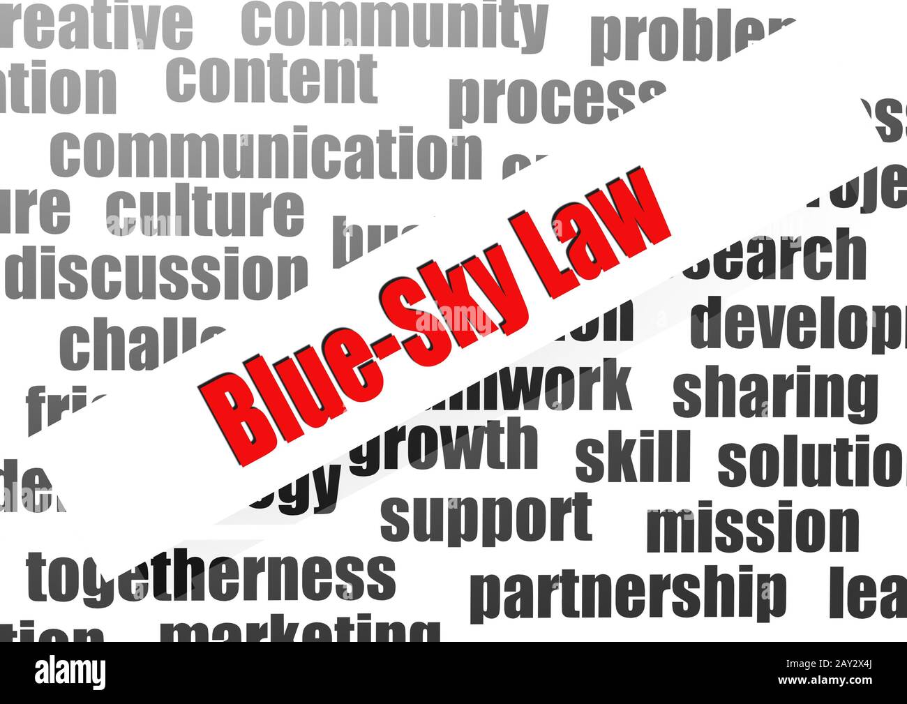 Bluesky Law word cloud Stock Photo Alamy