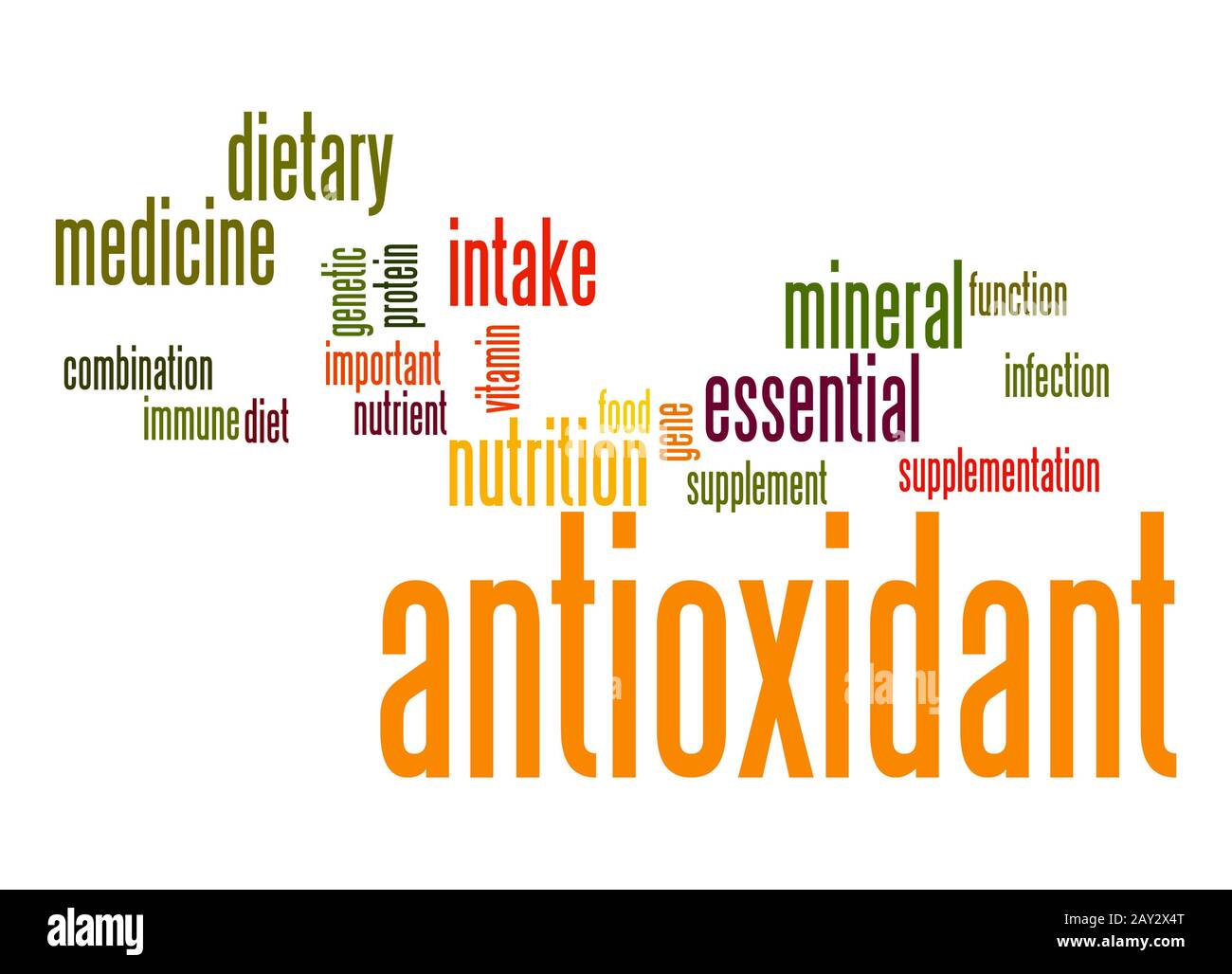 Antioxidant word cloud Stock Photo