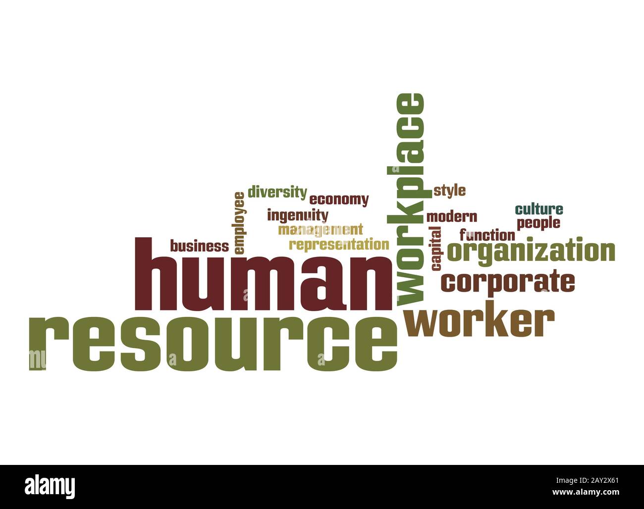 Human resource word cloud Stock Photo
