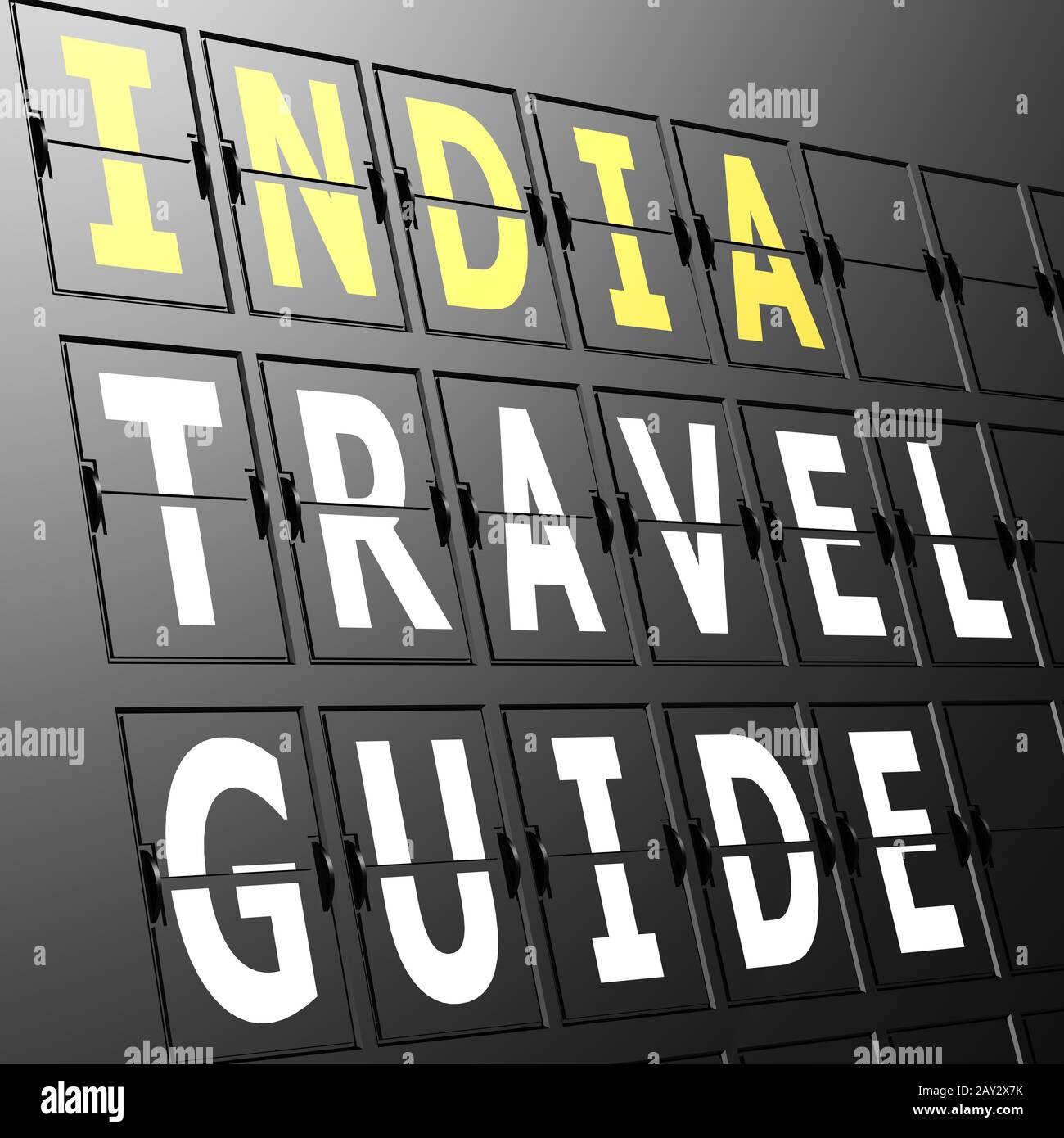 Airport display India travel guide Stock Photo