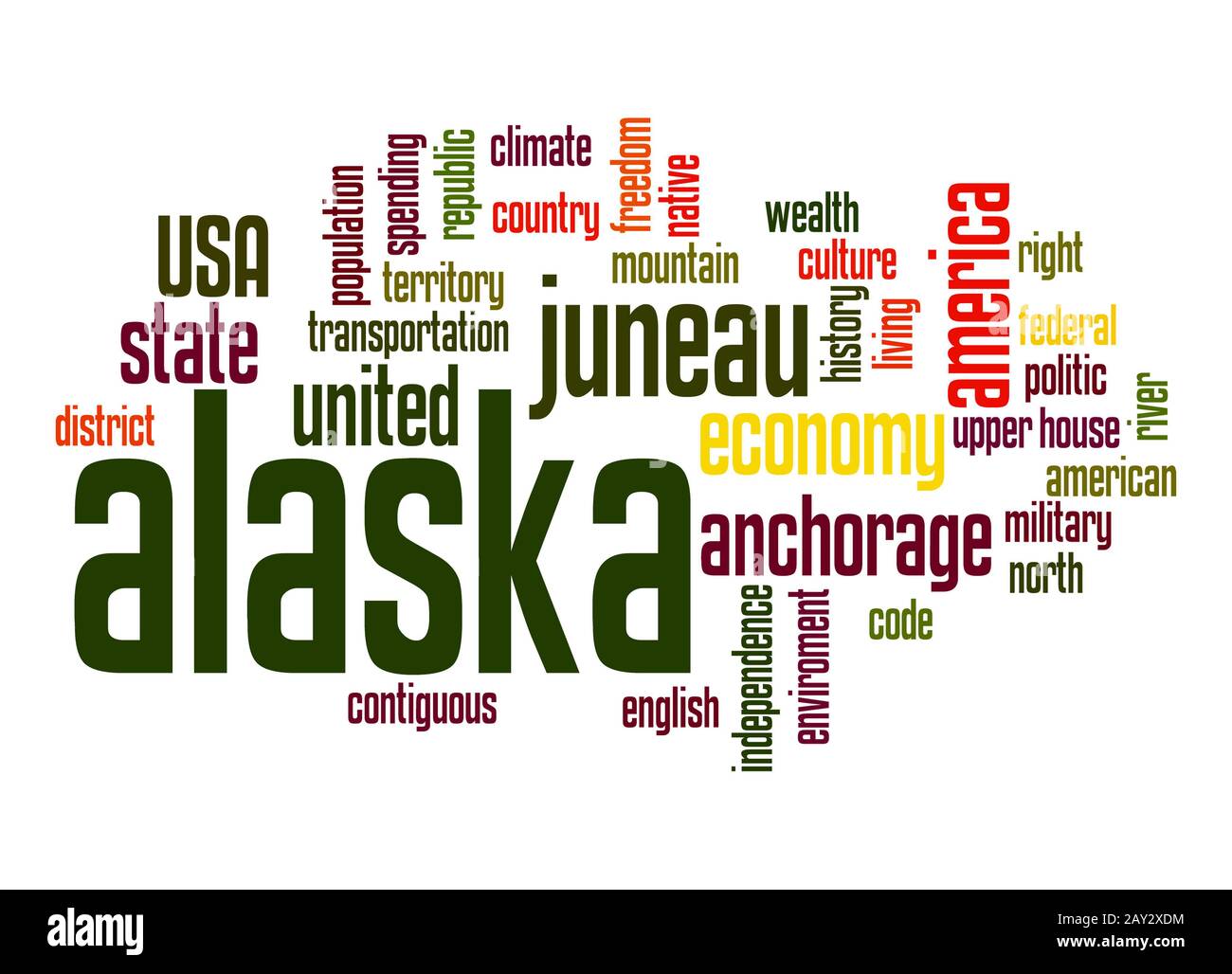 Alaska word cloud Stock Photo Alamy
