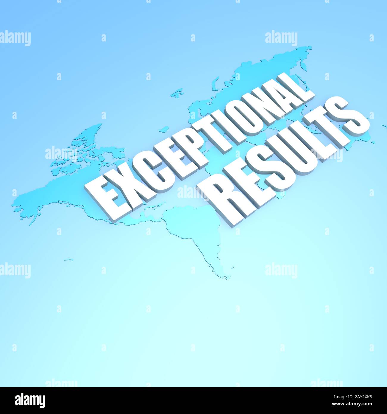 Exceptional results world map Stock Photo