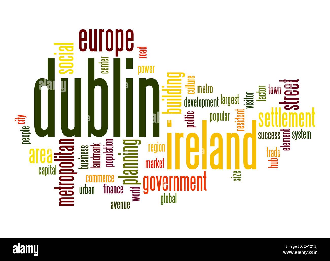 Dublin word cloud Stock Photo
