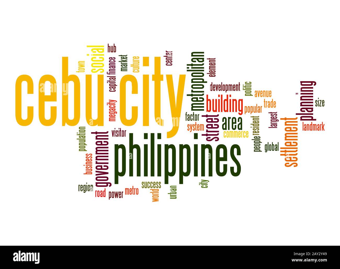Cebu City word cloud Stock Photo