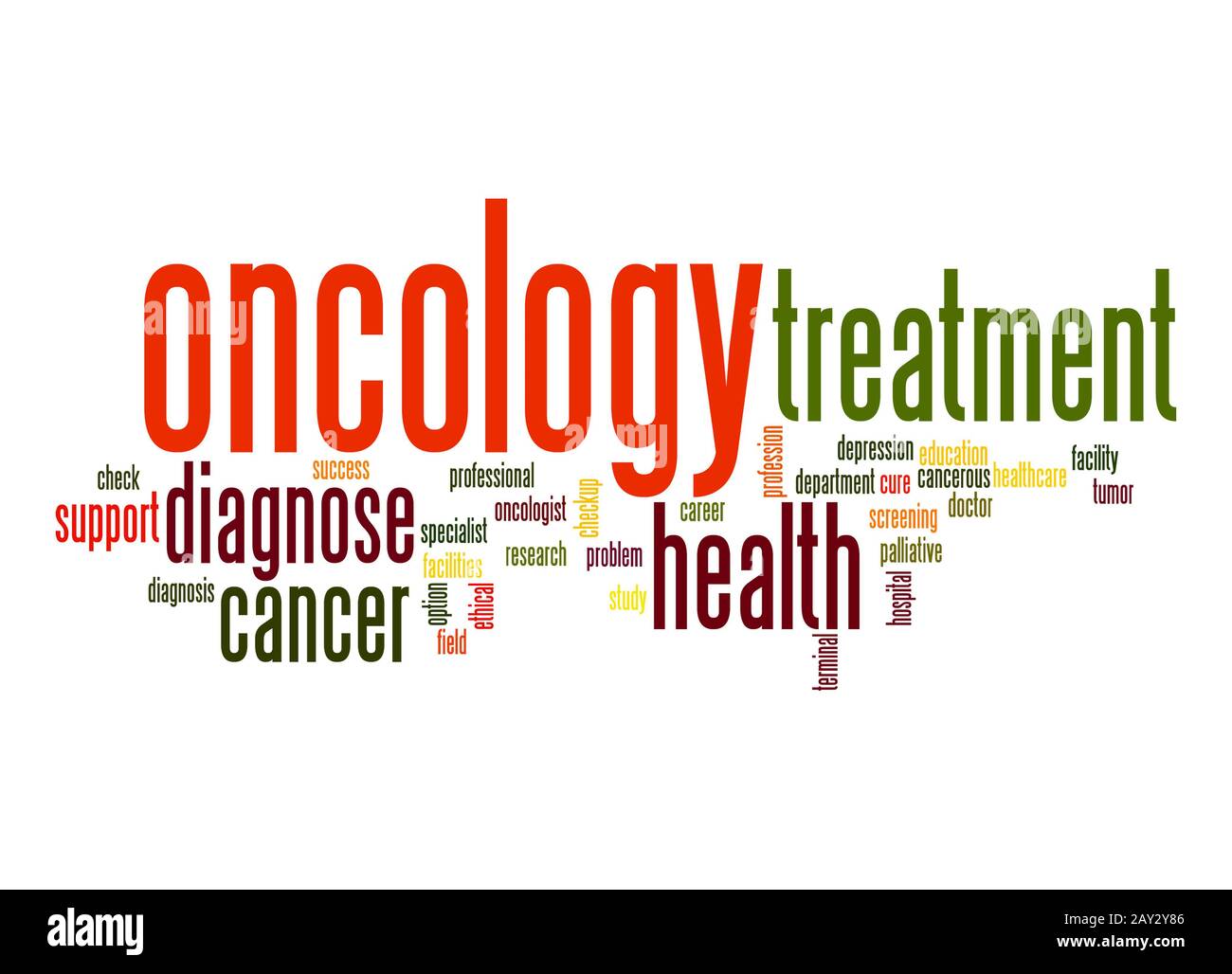 Oncology word cloud Stock Photo