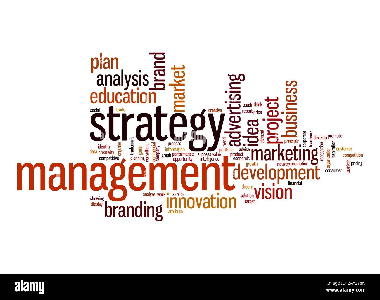 Strategy Management Word Cloud Stock Photo - Alamy