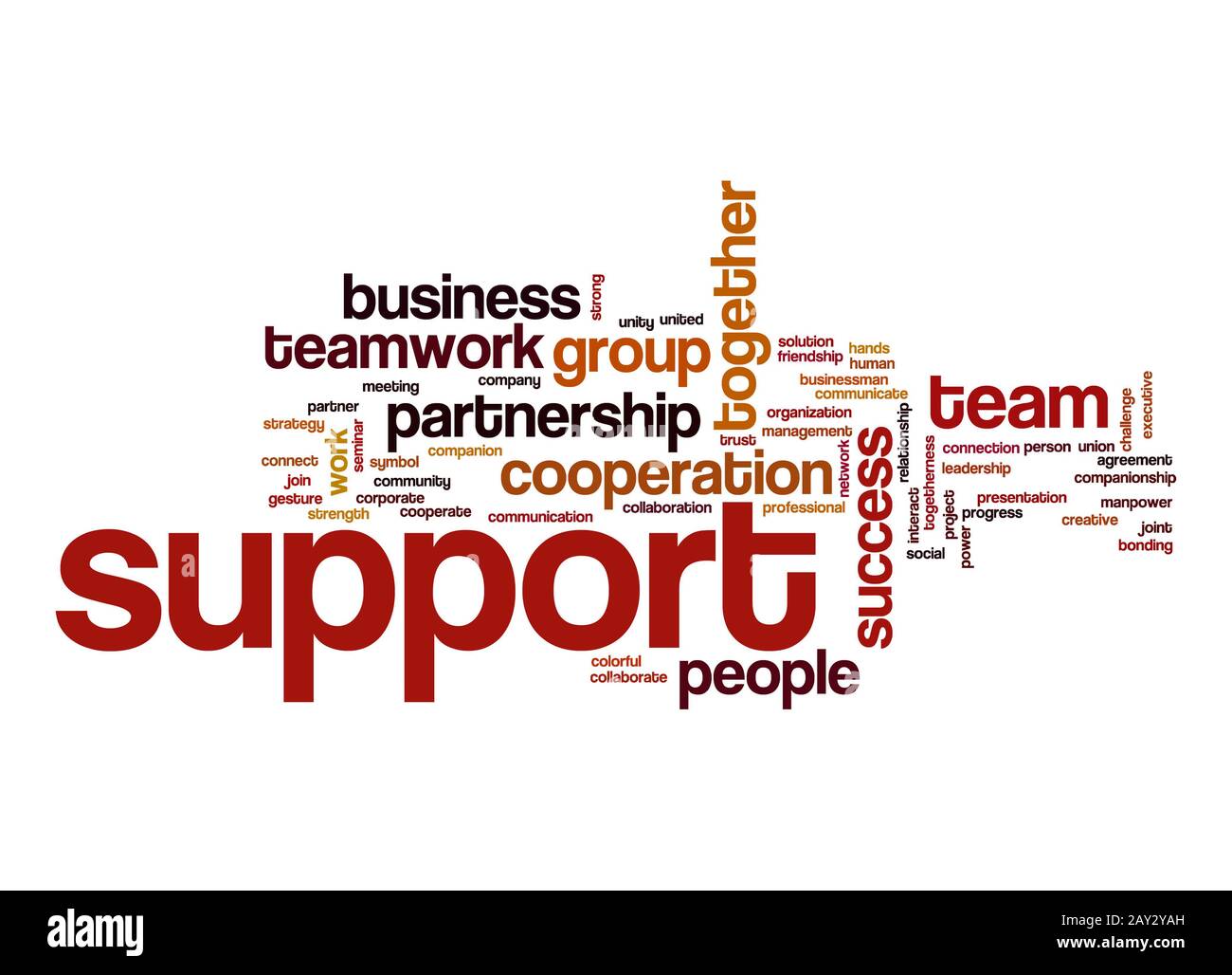 Support word cloud Stock Photo Alamy