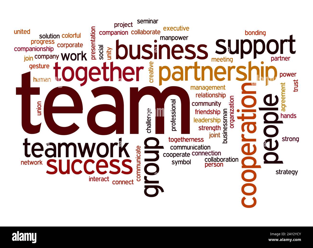 Team word cloud Stock Photo - Alamy