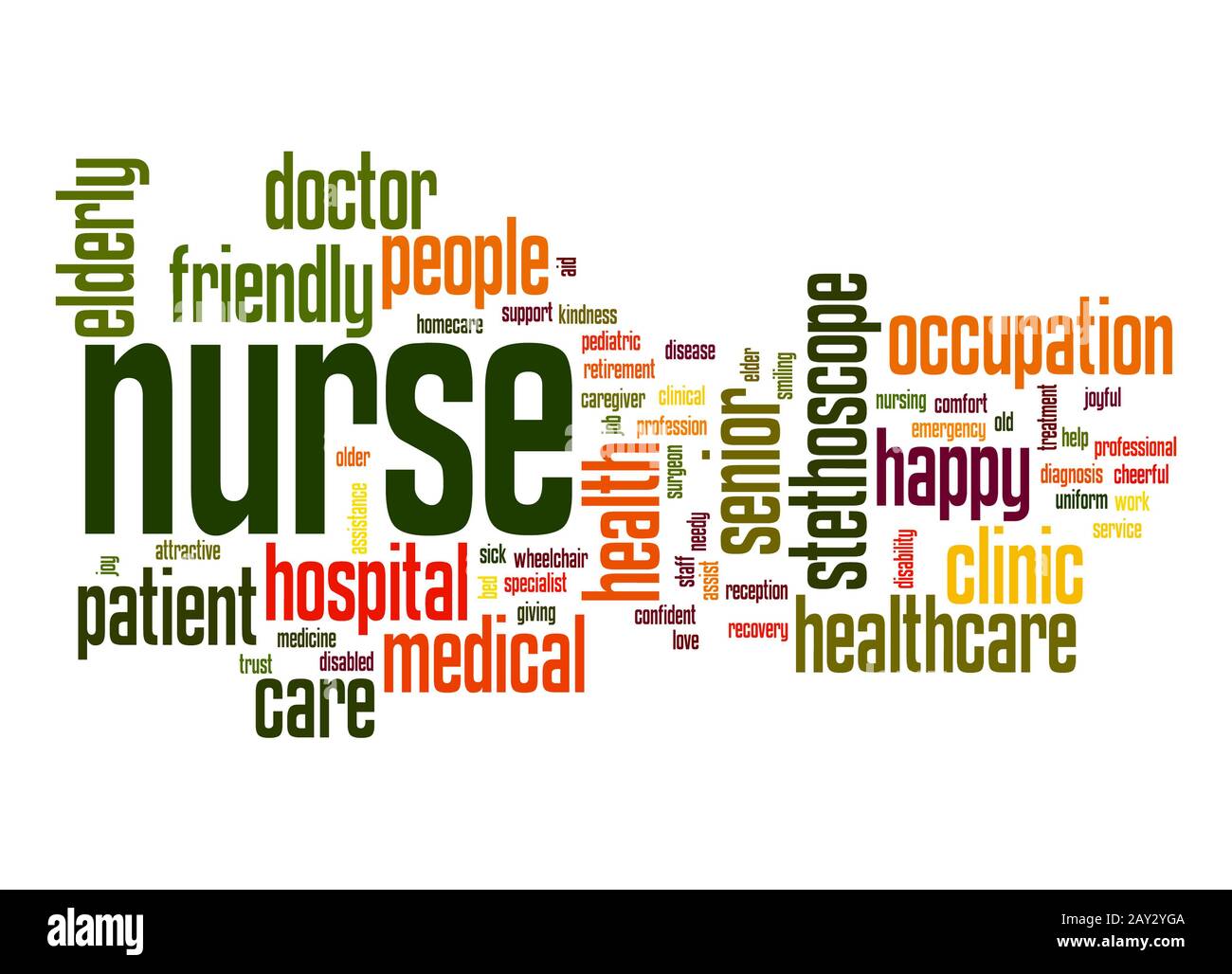 Nurse word cloud Stock Photo Alamy