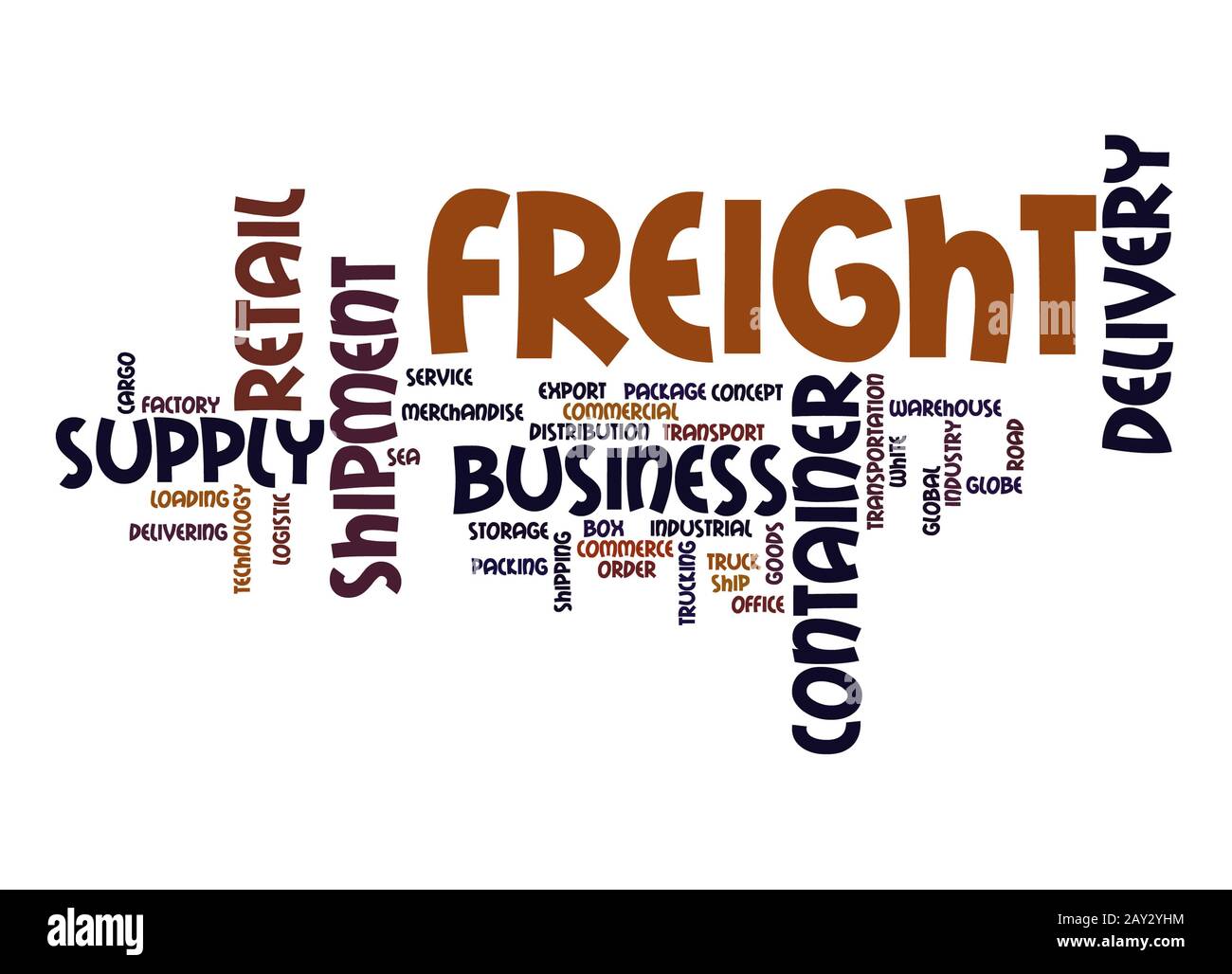 Freight word cloud Stock Photo Alamy