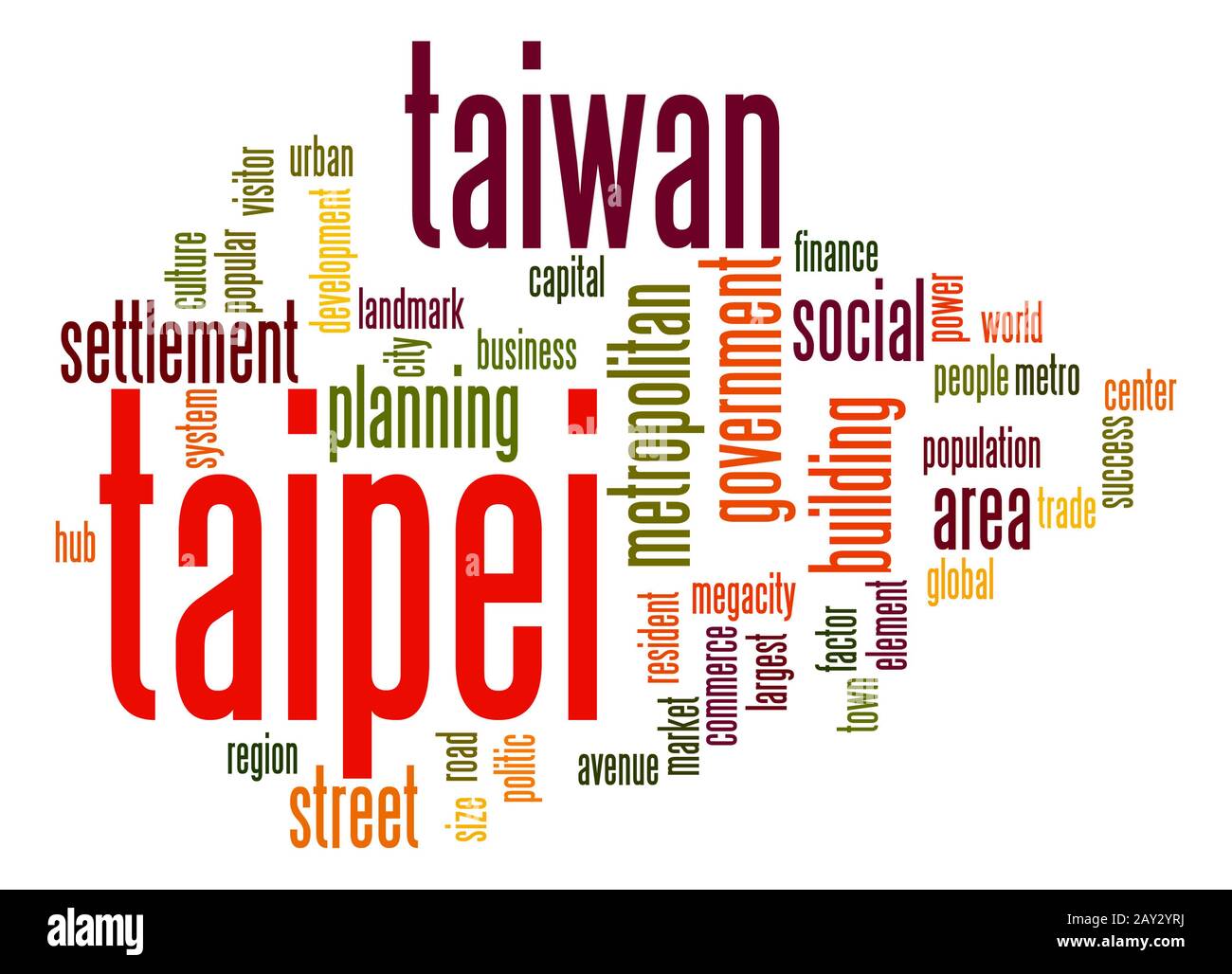 Taipei  word cloud Stock Photo