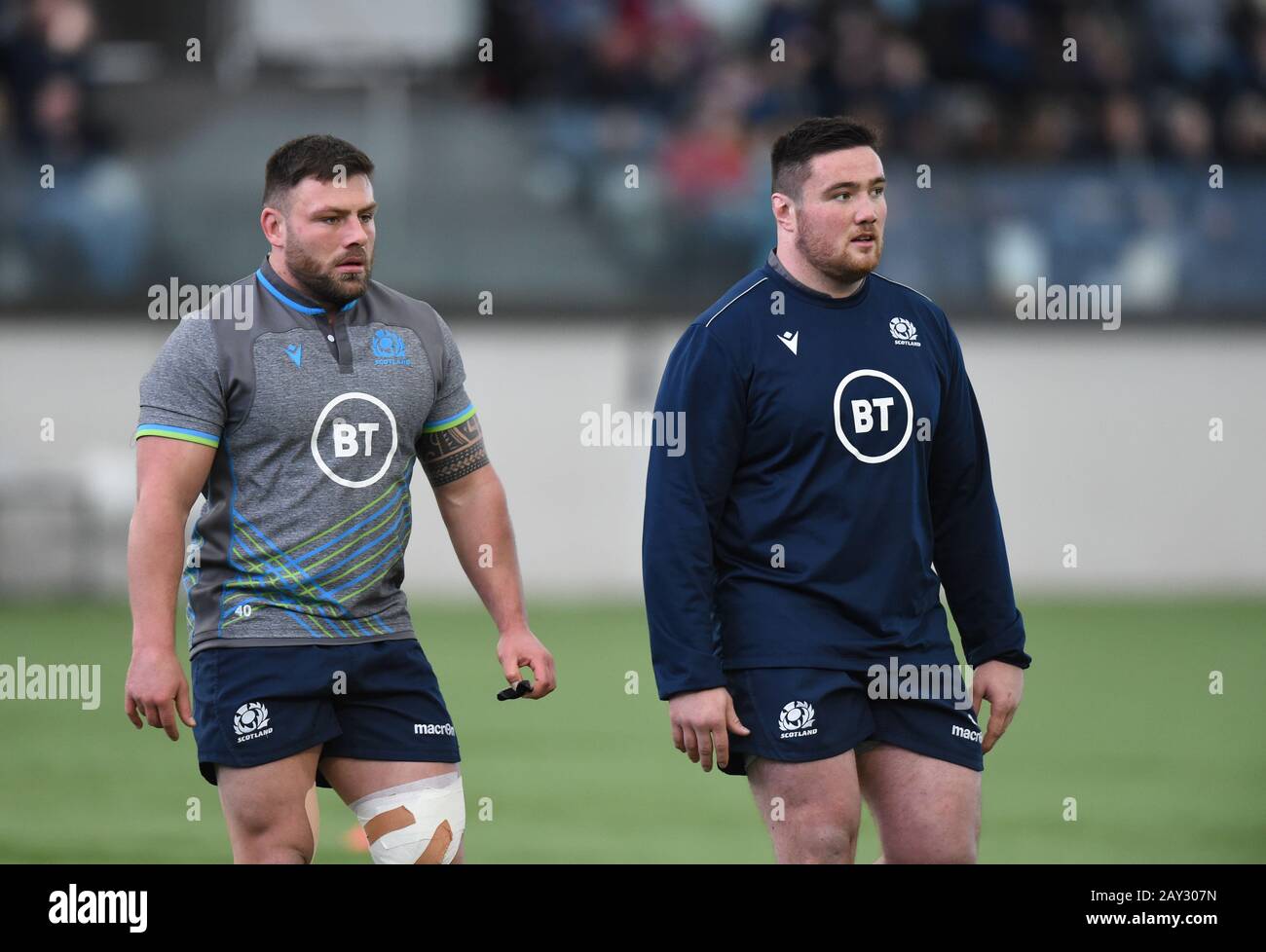 Riccarton Edinburgh Scotland Uk 14th Feb 20 Guinness Six Nations Matches Vs Italy Scotland Rory Sutherland Edinburgh Rugby Zander Fagerson Glasgow Warriors Credit Eric Mccowat Alamy Live News Stock Photo Alamy