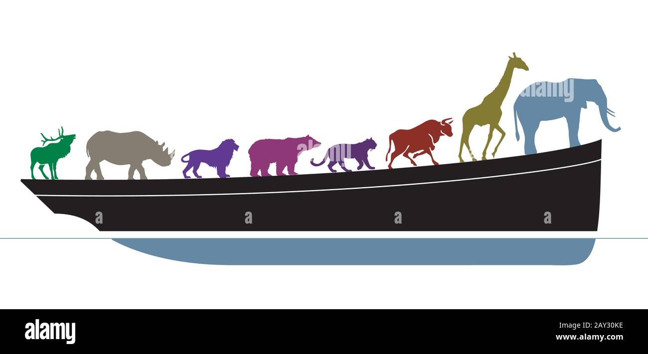 Noah 's ark - vector illustration Stock Vector